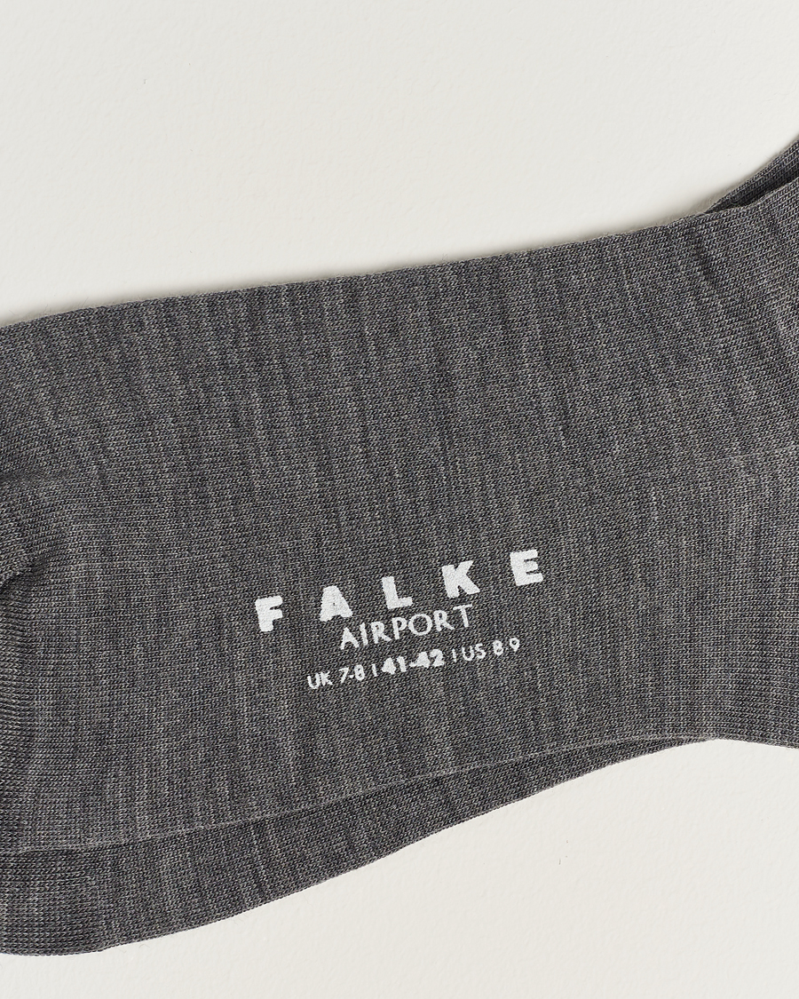 Uomini |  | Falke | Airport Socks Grey Melange