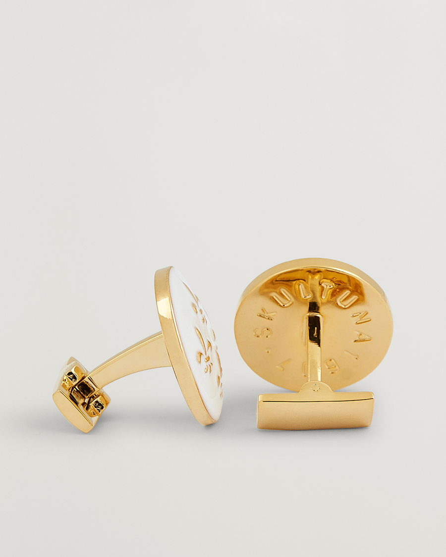 Uomini | Skultuna | Skultuna | Cuff Links Fleur de Lys Gold/Ivory White