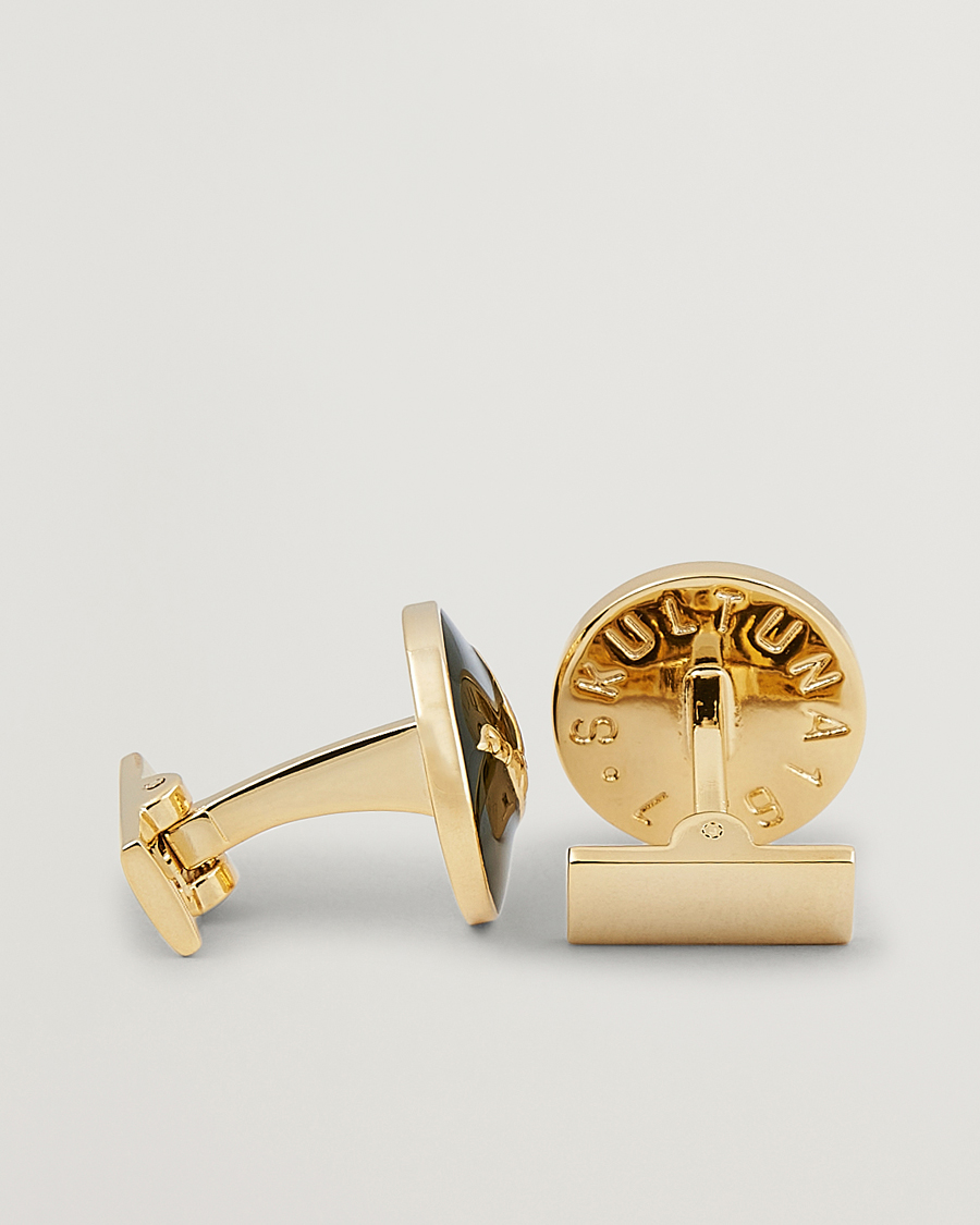 Uomini | Gemelli | Skultuna | Cuff Links Hunter Flying Duck Gold/Green