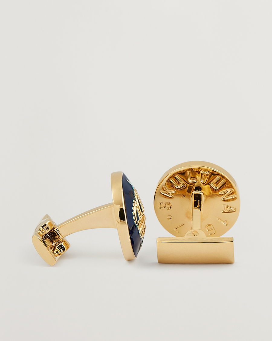 Uomini |  | Skultuna | Cuff Links The Crown Gold/Royal Blue