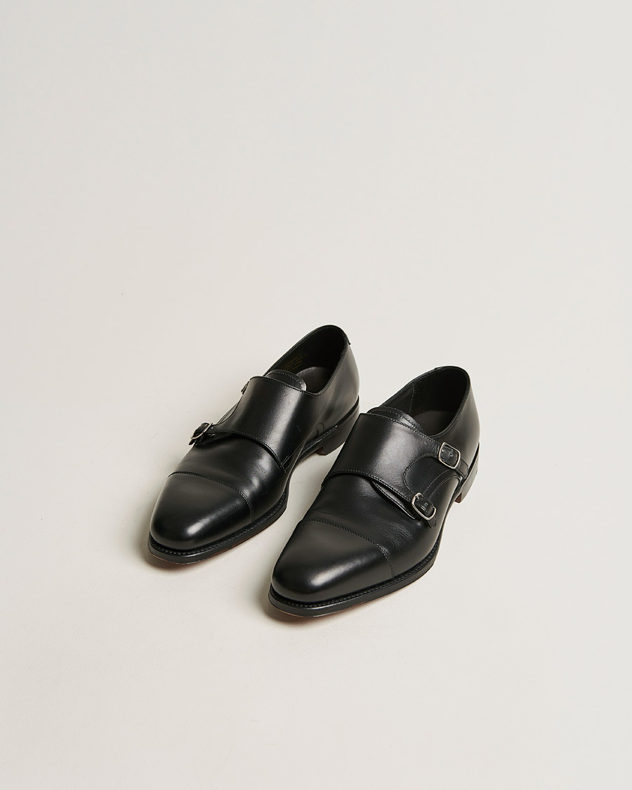 Uomini | Scarpe con cinturino alla caviglia | Loake 1880 | Cannon Monkstrap Black Calf