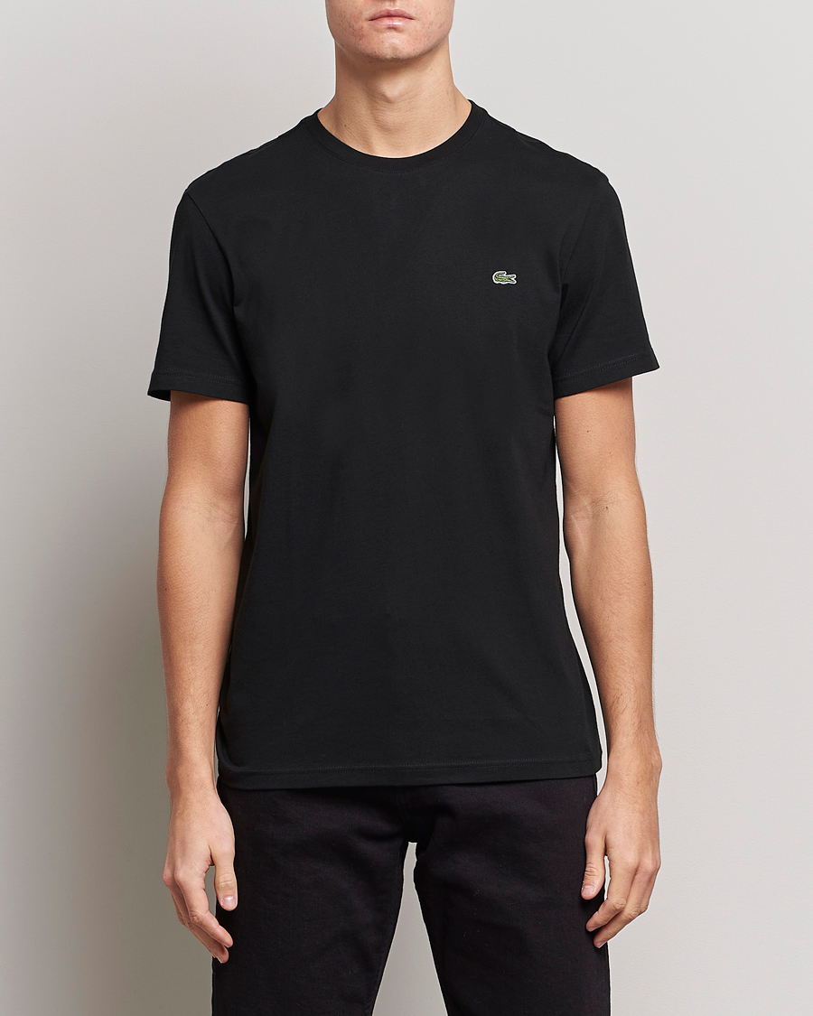 Uomini | Magliette nere | Lacoste | Crew Neck T-Shirt Black