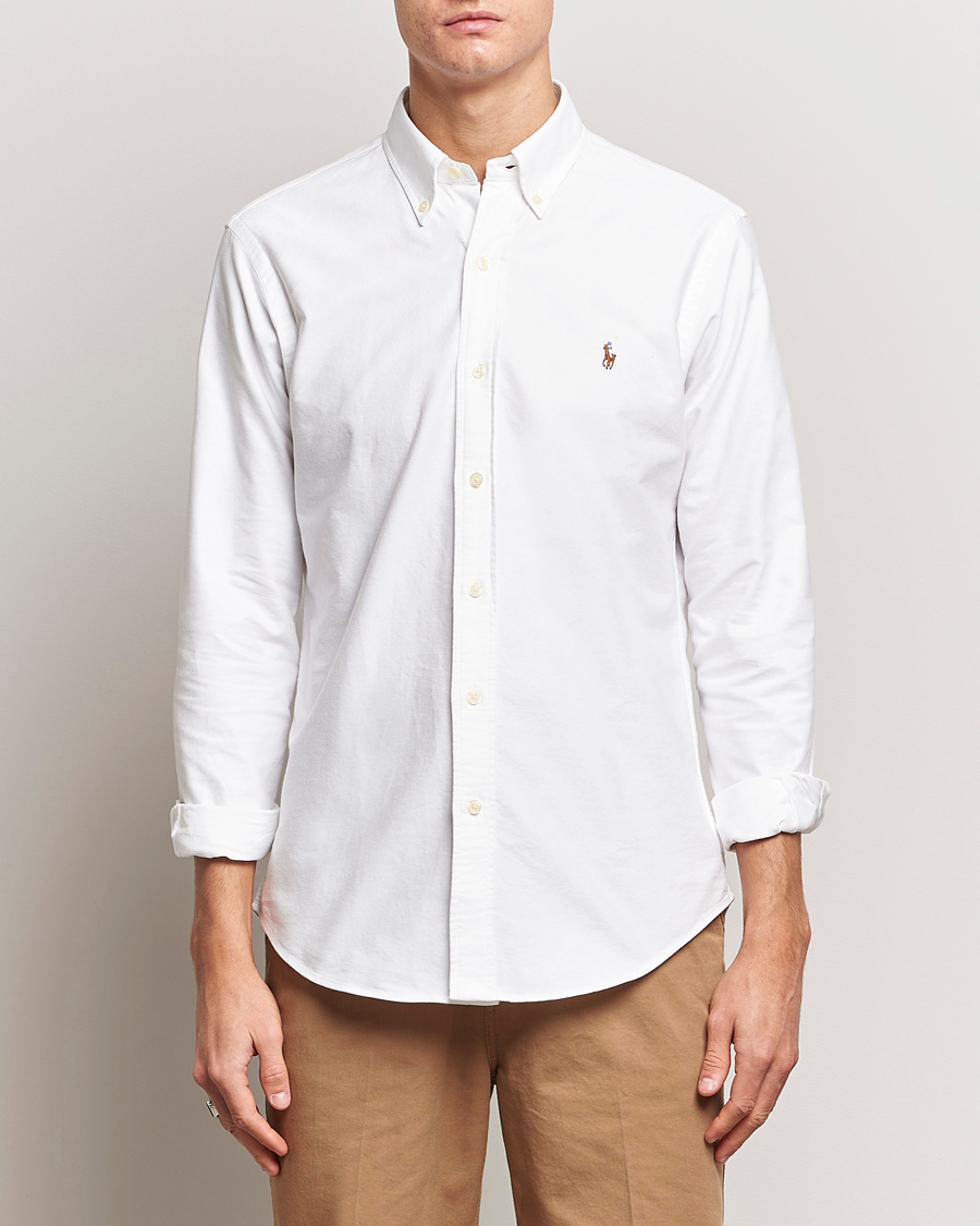 Uomini |  | Polo Ralph Lauren | Custom Fit Oxford Shirt White