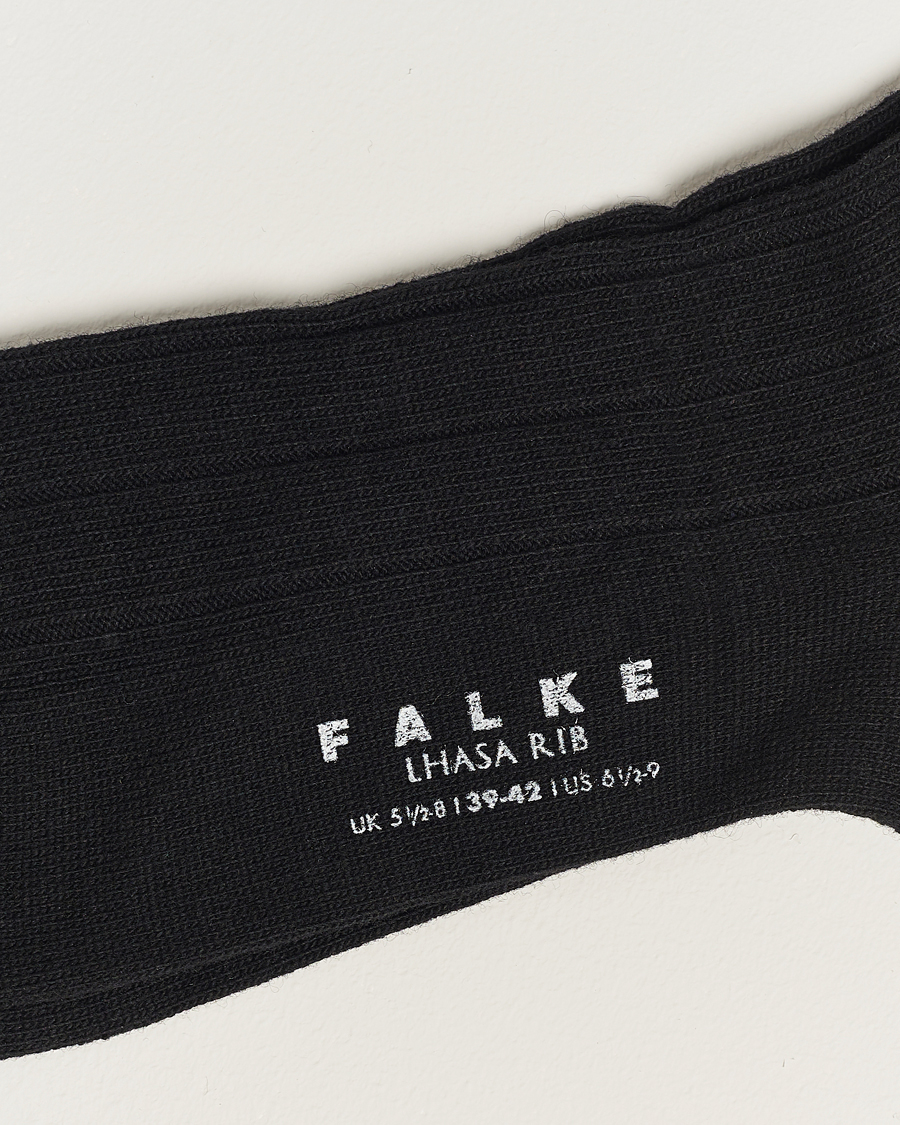 Uomini | Calzini di lana merino | Falke | Lhasa Cashmere Socks Black