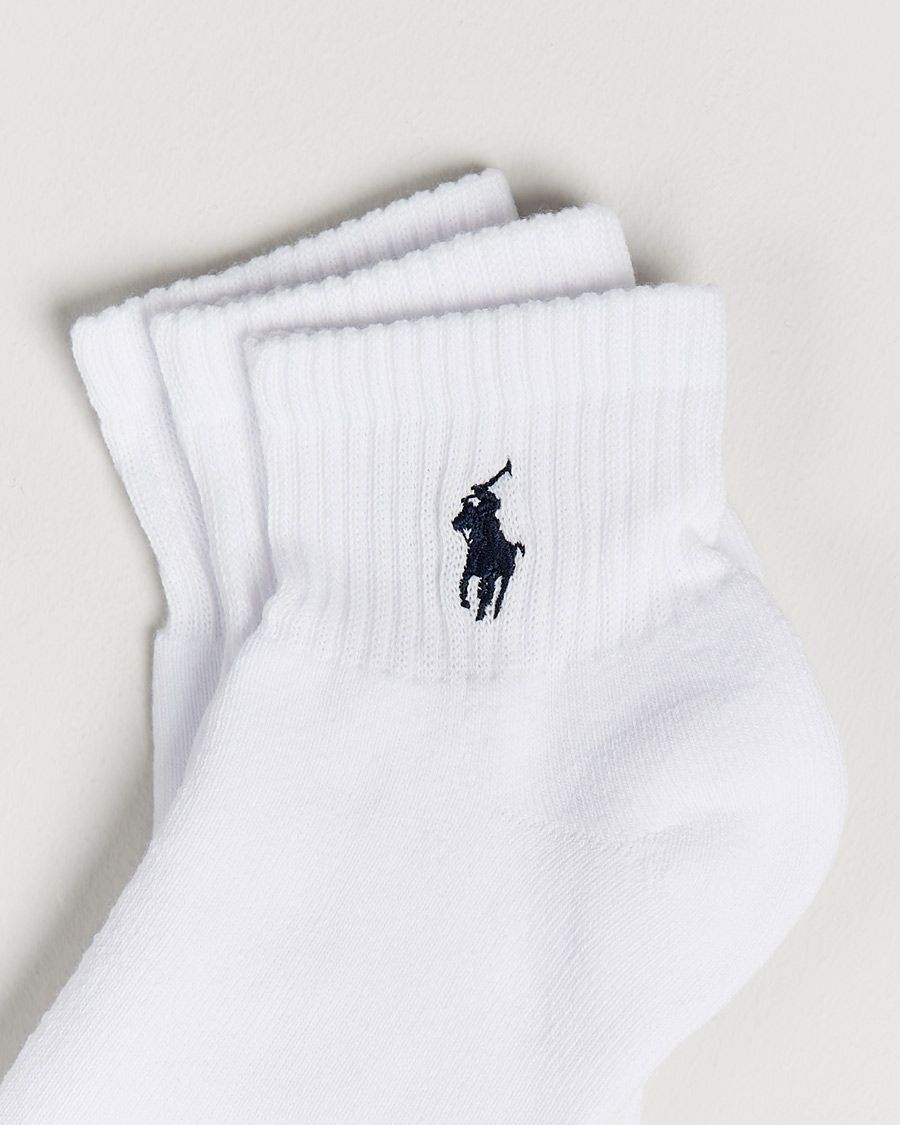 Uomini |  | Polo Ralph Lauren | 3-Pack Sport Quarter Socks White