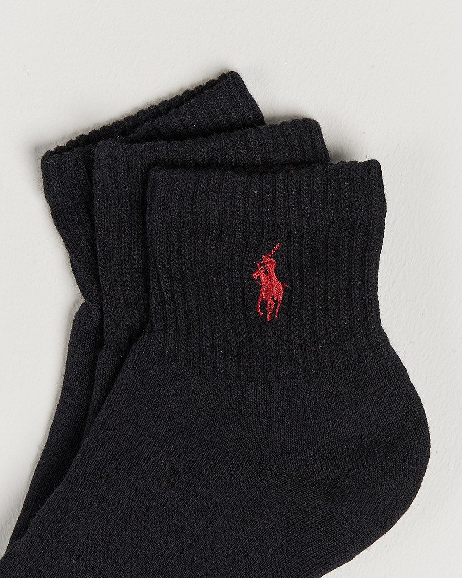 Uomini | Polo Ralph Lauren | Polo Ralph Lauren | 3-Pack Sport Quarter Socks Black