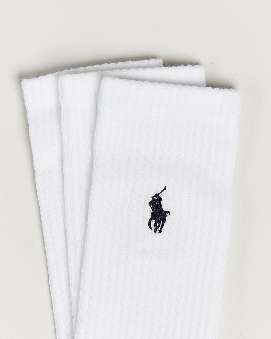 Uomini | World of Ralph Lauren | Polo Ralph Lauren | 3-Pack Crew Sock White