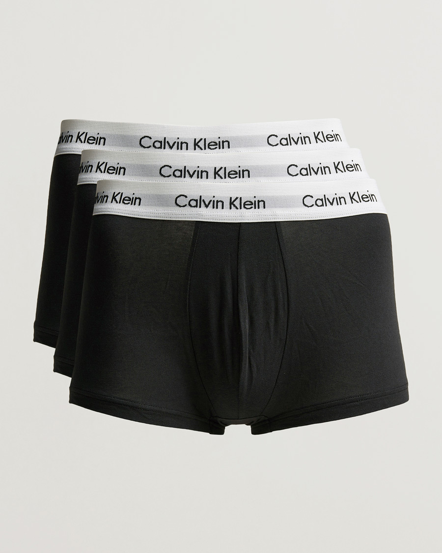 Uomini | Biancheria intima | Calvin Klein | Cotton Stretch Low Rise Trunk 3-pack Black