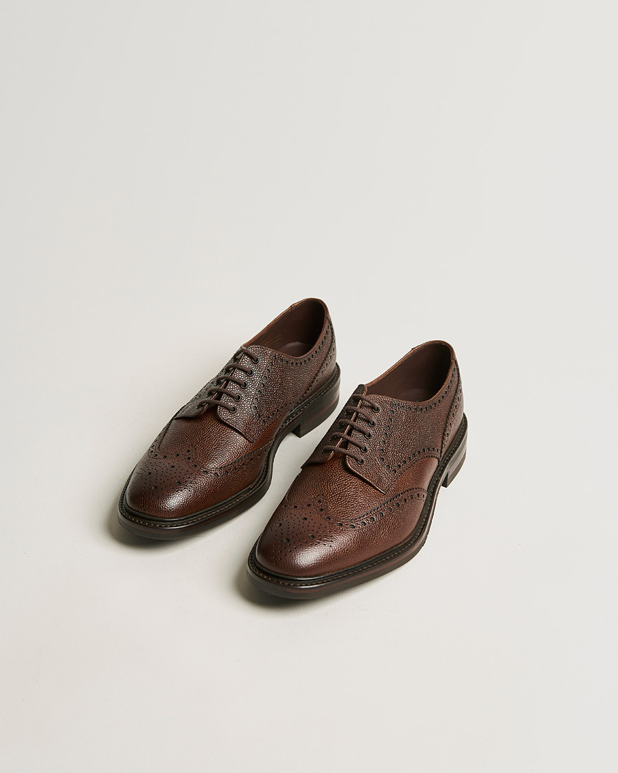 Uomini | Classici senza tempo | Loake 1880 | Badminton Brogue Dark Brown Grain