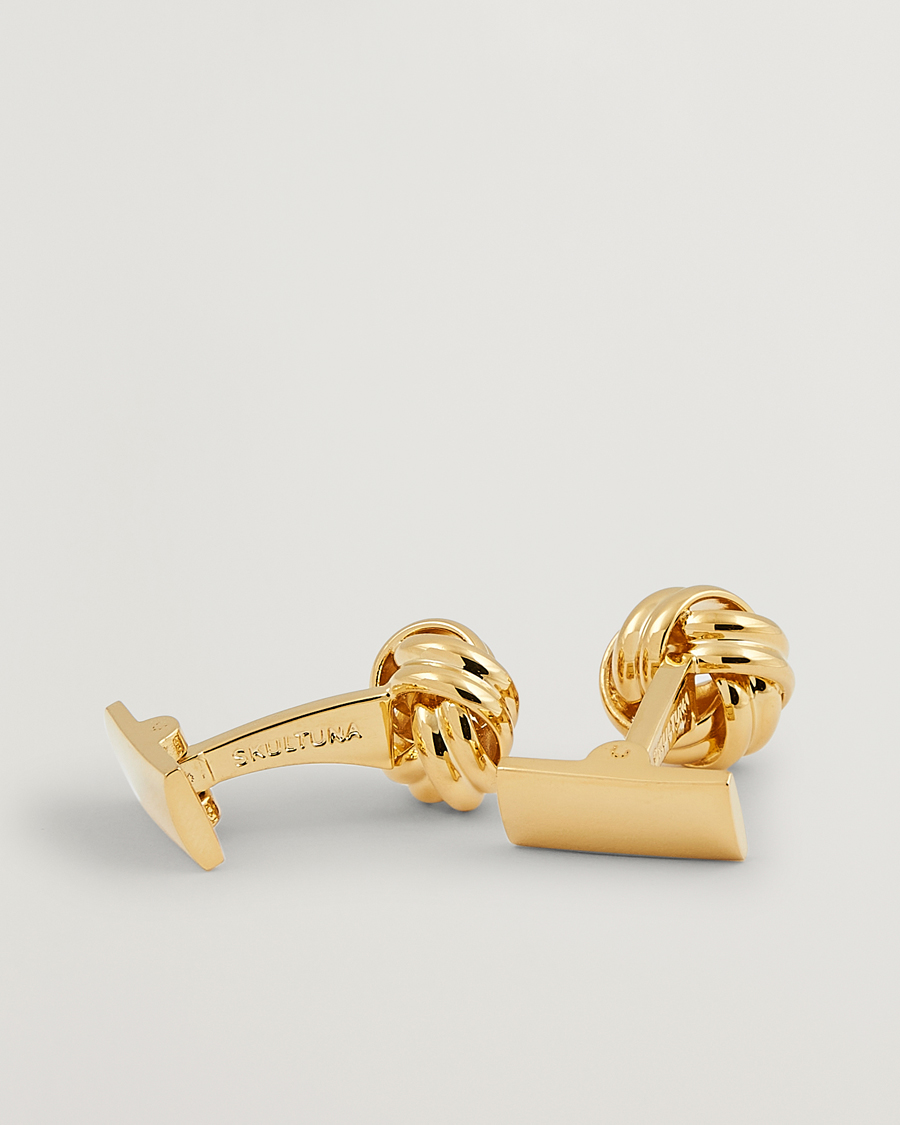 Uomini | Skultuna | Skultuna | Cuff Links Black Tie Collection Knot Gold