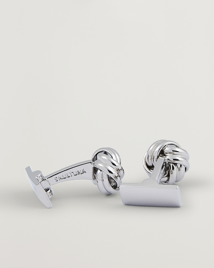 Uomini | Skultuna | Skultuna | Cuff Links Black Tie Collection Knot Silver