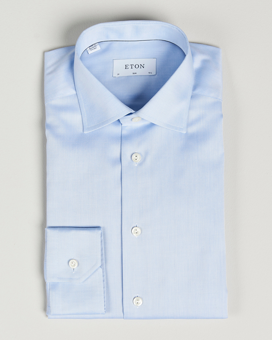 Uomini | Camicie | Eton | Slim Fit Shirt Blue 42 - L