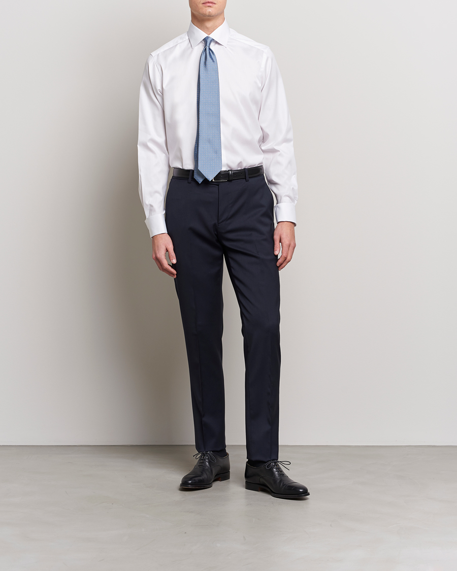 Uomini | Business & Beyond - Formal | Eton | Contemporary Fit Shirt Double Cuff White