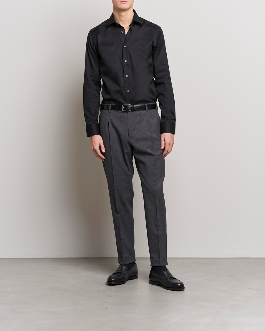 Uomini | Formale | Eton | Slim Fit Shirt Black