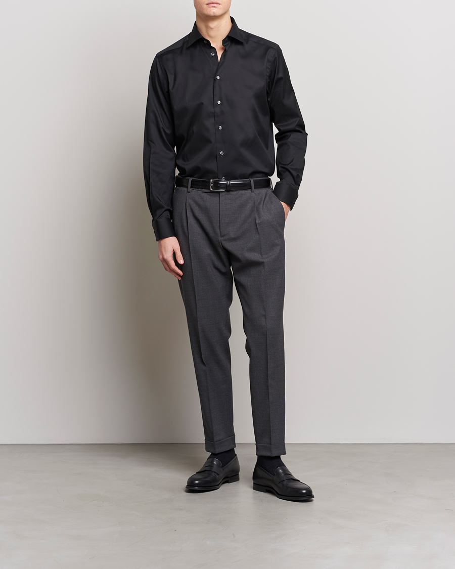 Uomini | Eton | Eton | Contemporary Fit Shirt Black