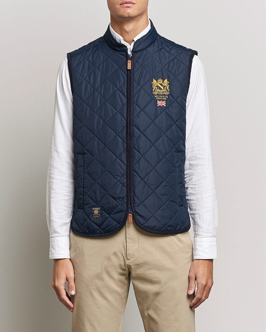 Uomini | Giacche autunnali | Morris | Trenton Quilted Vest Old Blue