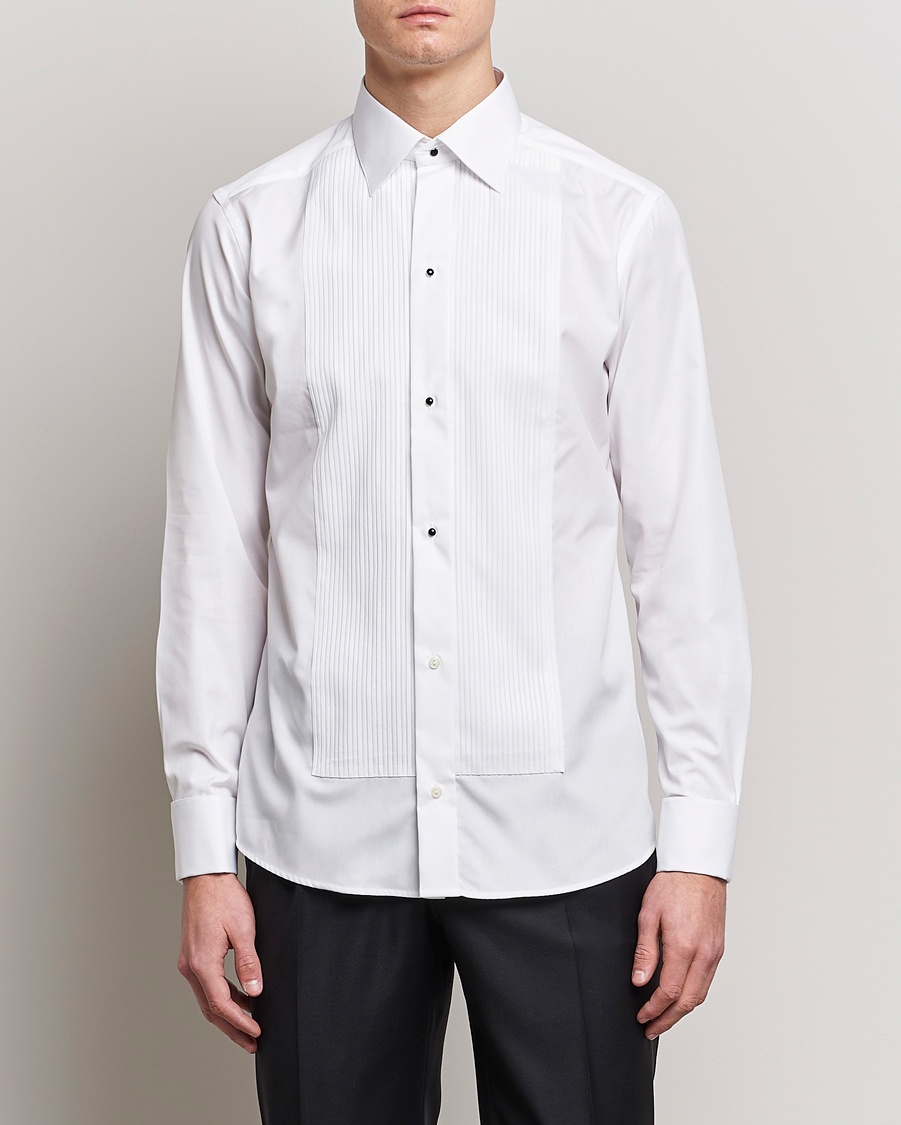 Uomini | Camicie | Eton | Slim Fit Tuxedo Shirt Black Ribbon White 42 - L