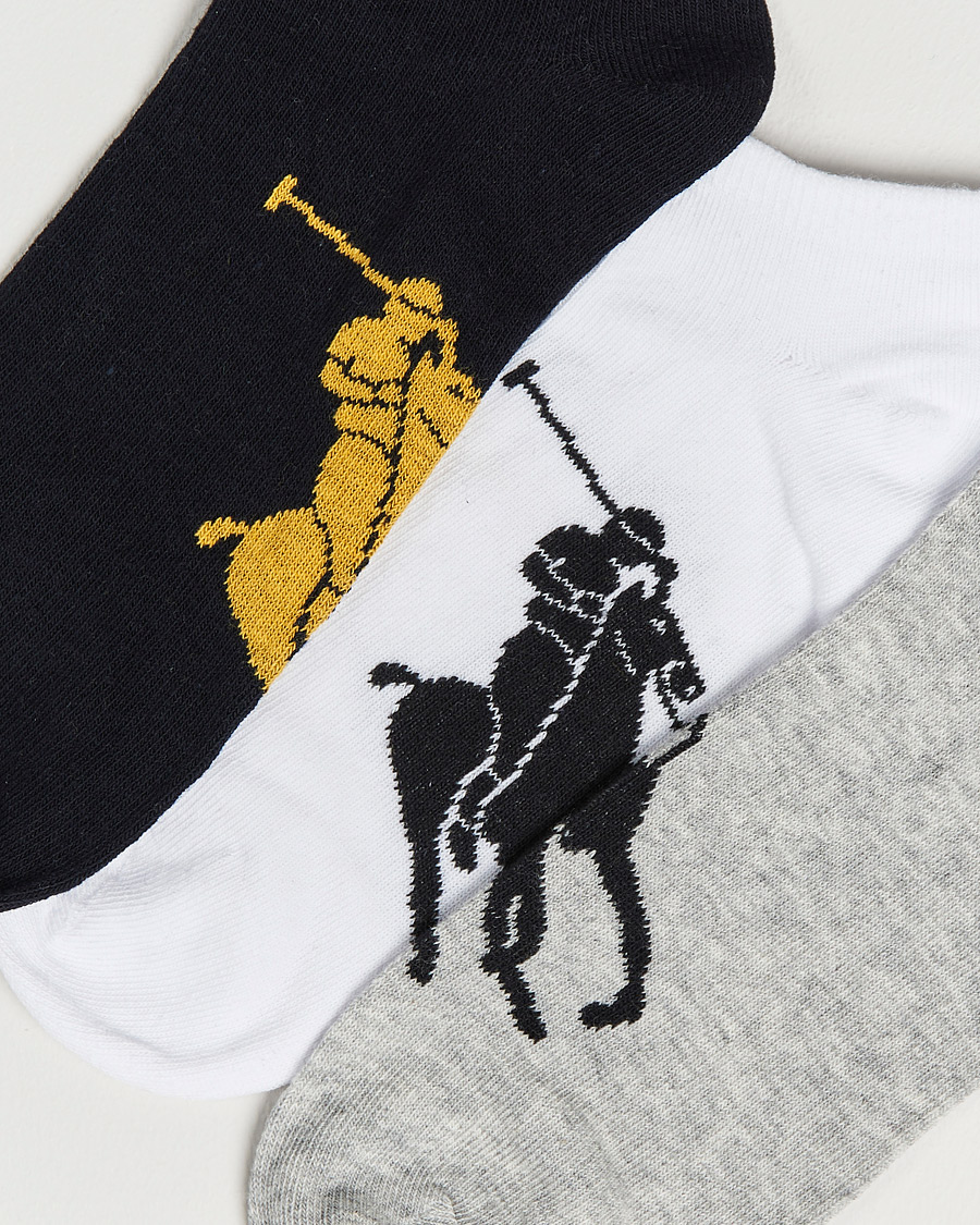 Uomini | Calzini alla caviglia | Polo Ralph Lauren | 3-Pack Sneaker Sock Grey/White/Black