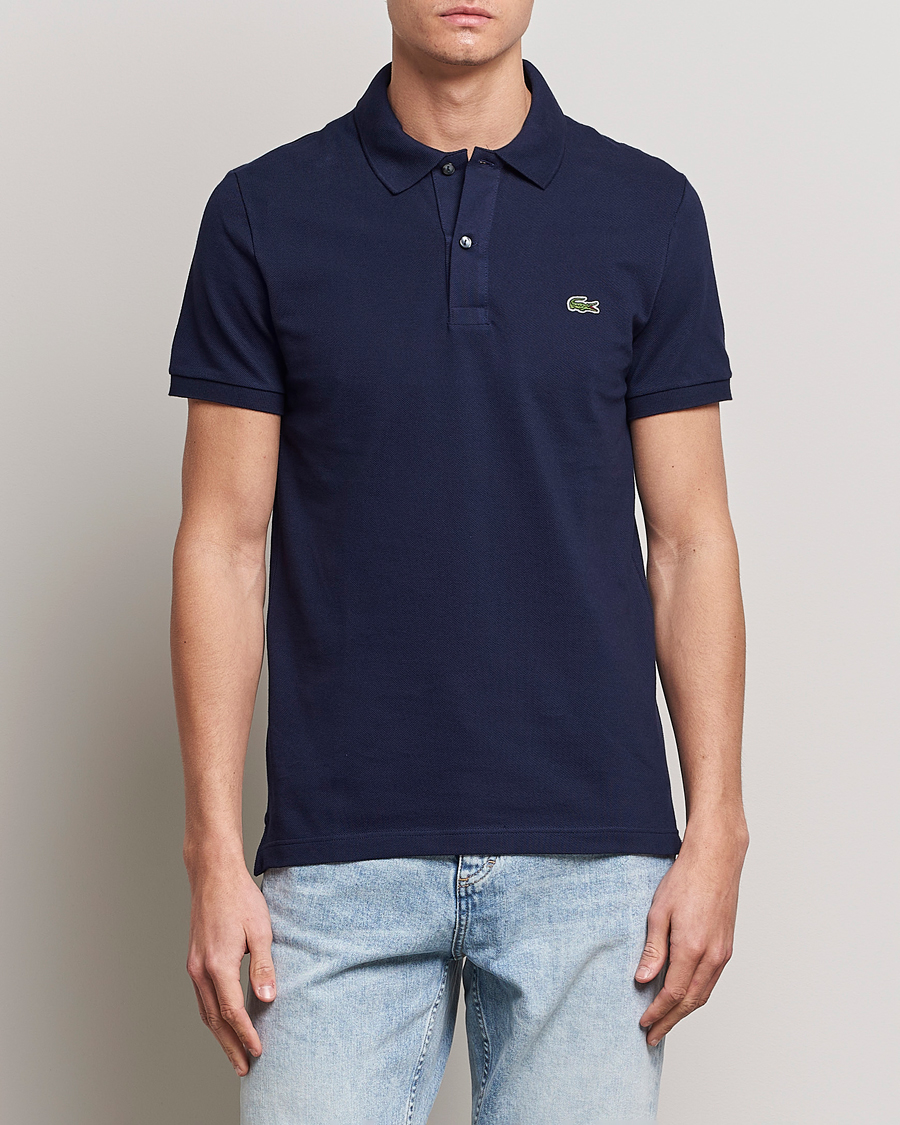 Uomini | Polo | Lacoste | Slim Fit Polo Piké Navy Blue