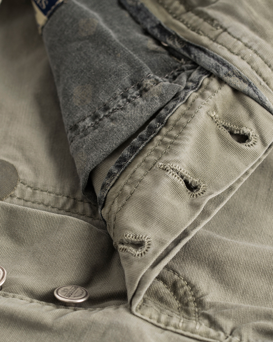 Uomini | Pantaloni | Morris | James Canvas 5-Pocket Washed Olive