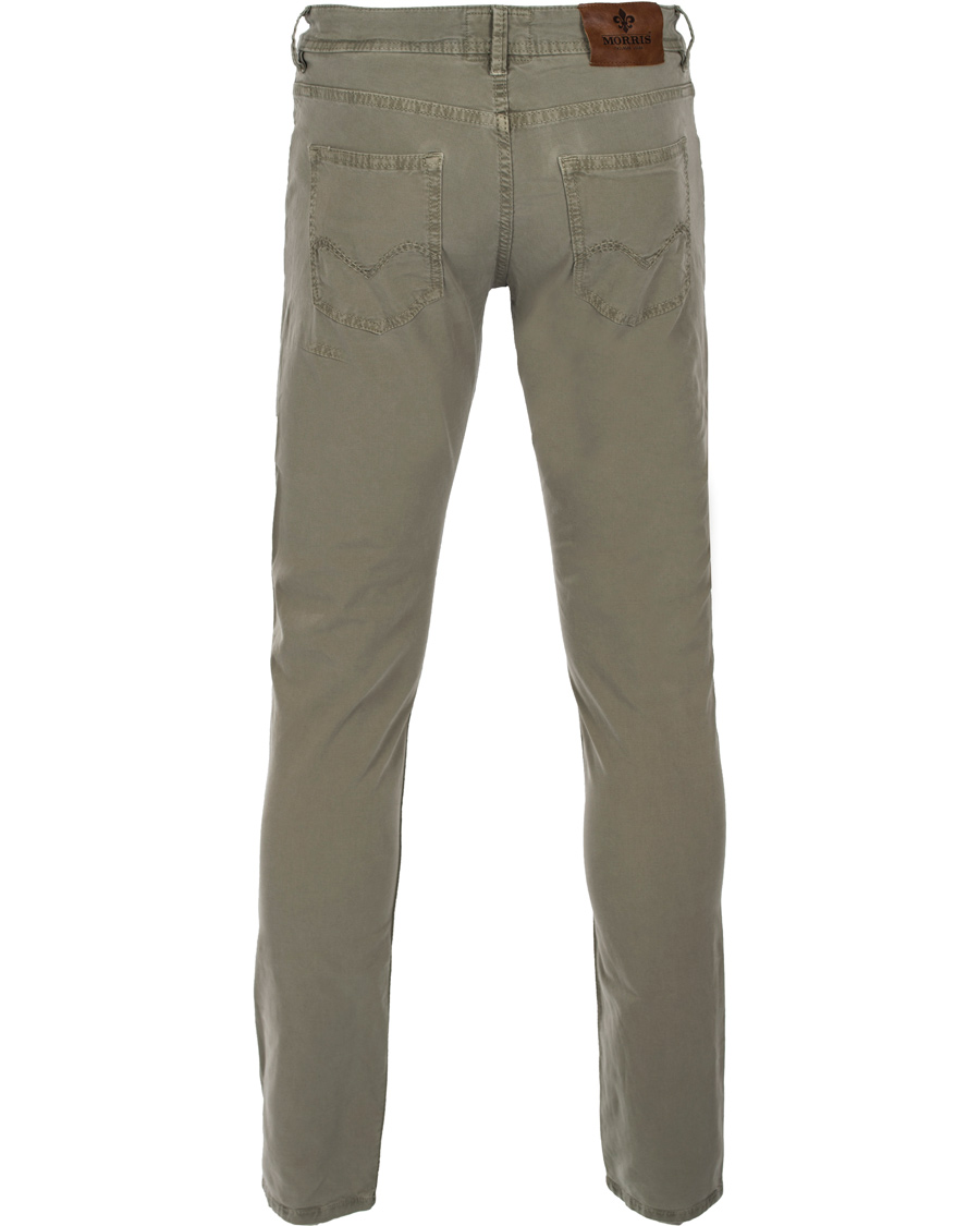 Uomini | Pantaloni | Morris | James Canvas 5-Pocket Washed Olive