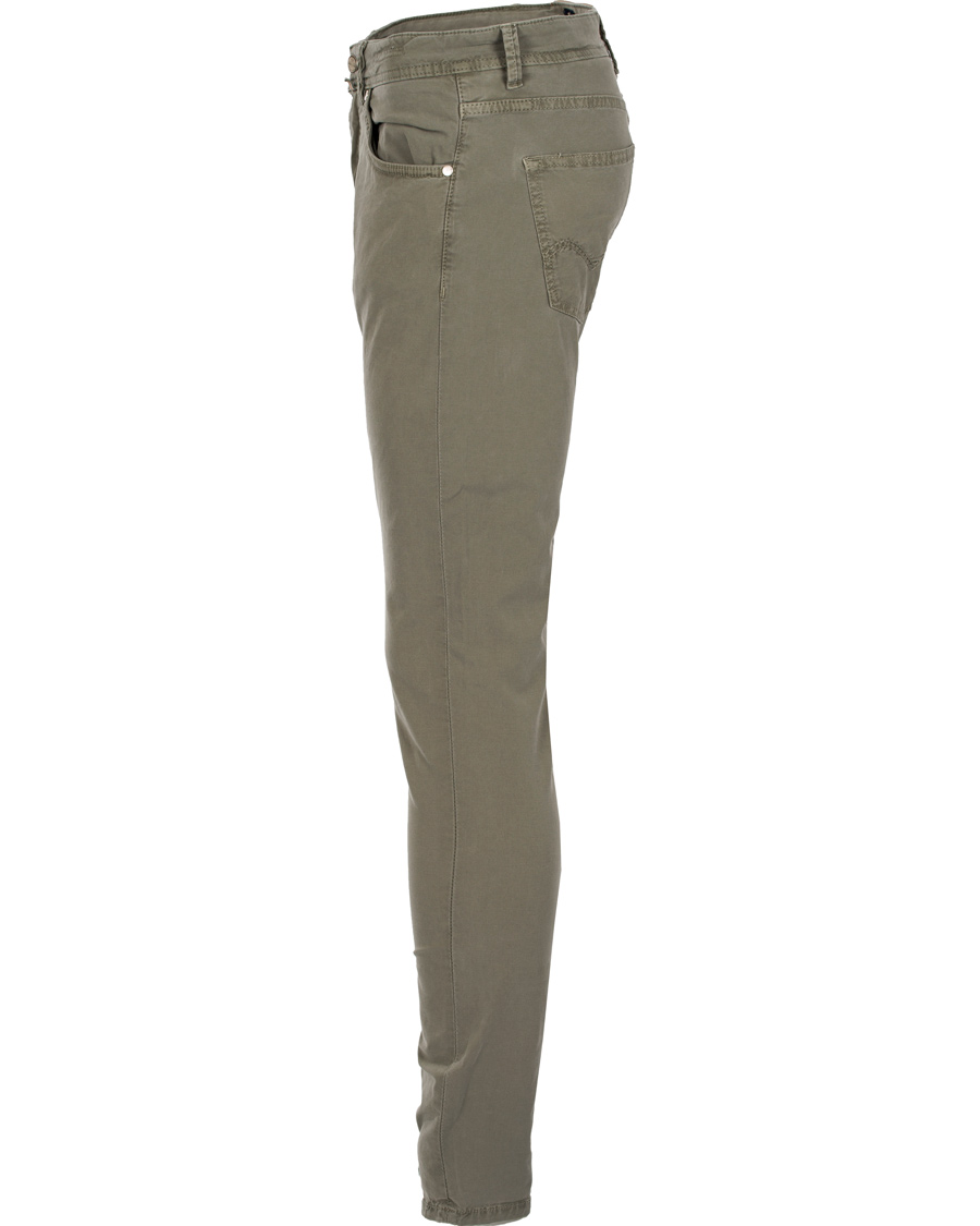 Uomini | Pantaloni | Morris | James Canvas 5-Pocket Washed Olive