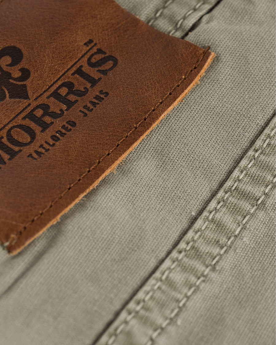 Uomini | Pantaloni | Morris | James Canvas 5-Pocket Washed Olive