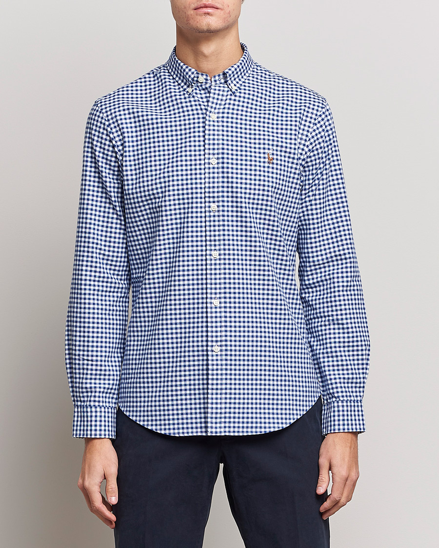 Uomini | Camicie oxford | Polo Ralph Lauren | Slim Fit Shirt Oxford Blue/White Gingham