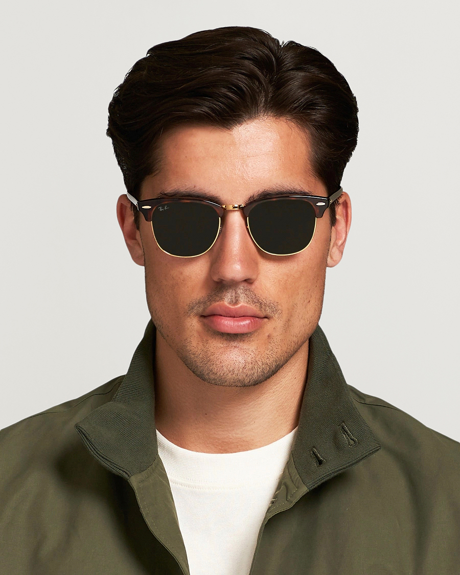 Uomini | Classici senza tempo | Ray-Ban | Clubmaster Sunglasses Mock Tortoise/Crystal Green