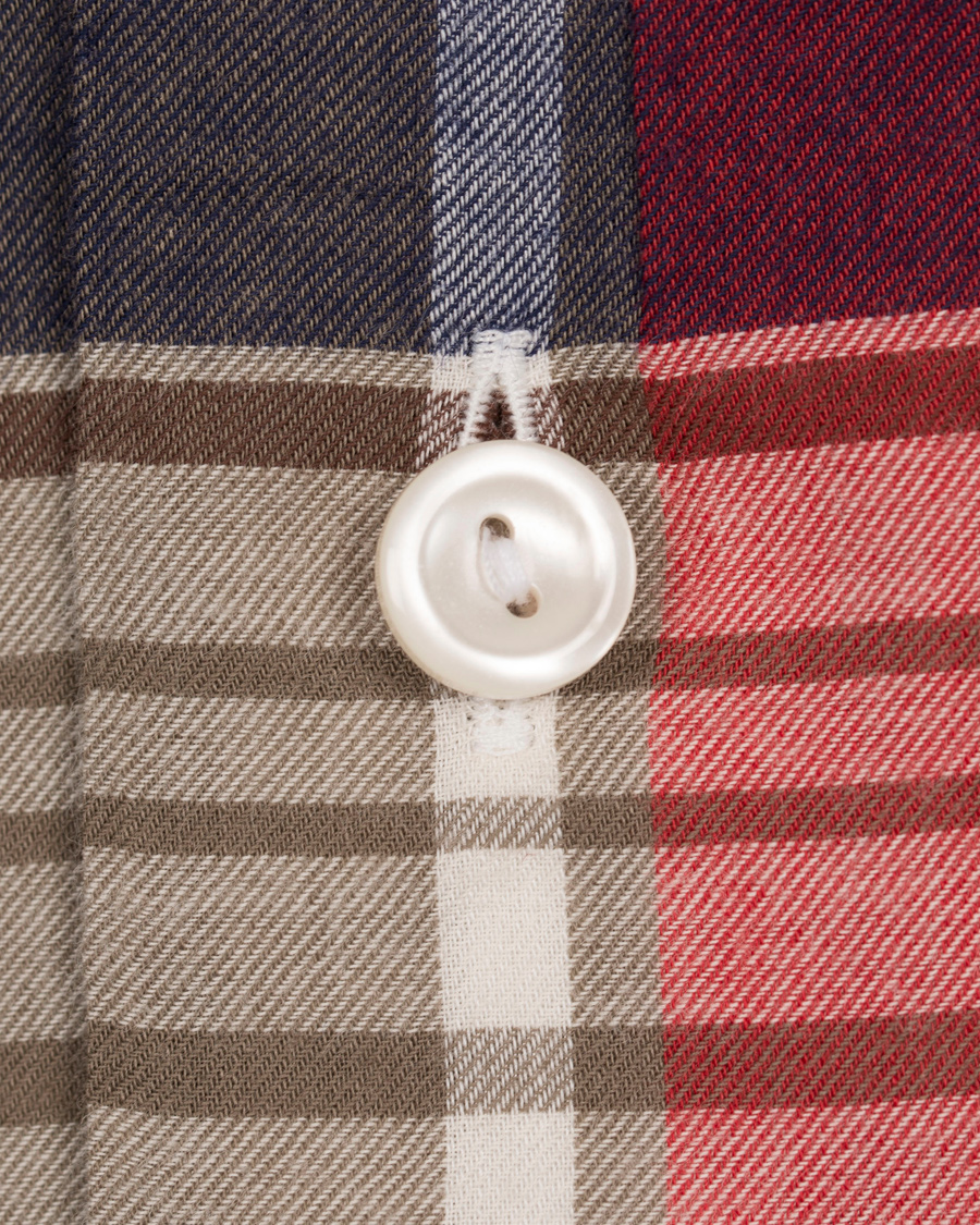 Uomini | Camicie | Eton | Slim Fit Shirt Green Ribbon Flannel Red