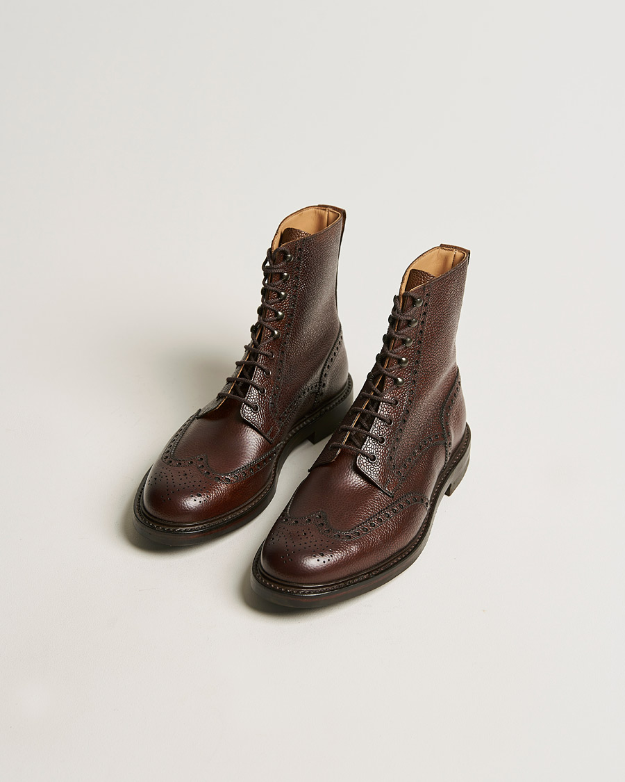 Uomini | Stivali con lacci | Crockett & Jones | Islay Boot Dark Brown Grained Calf