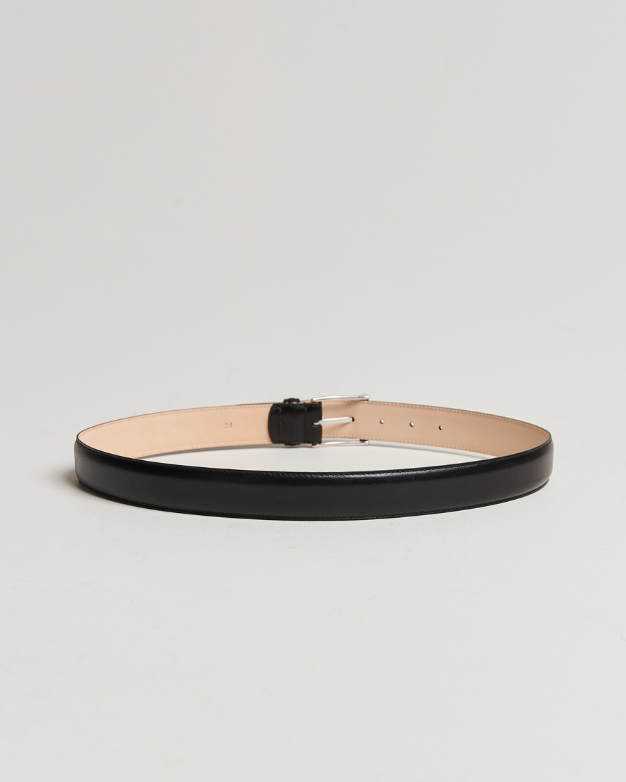 Uomini | Cinture | Crockett & Jones | Belt 3,2 cm Black Calf