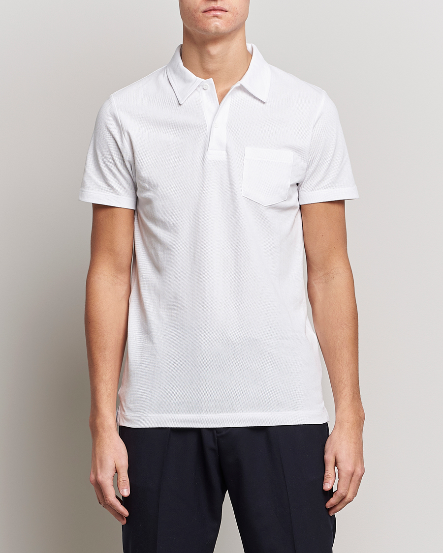 Uomini | Polo | Sunspel | Riviera Polo Shirt White