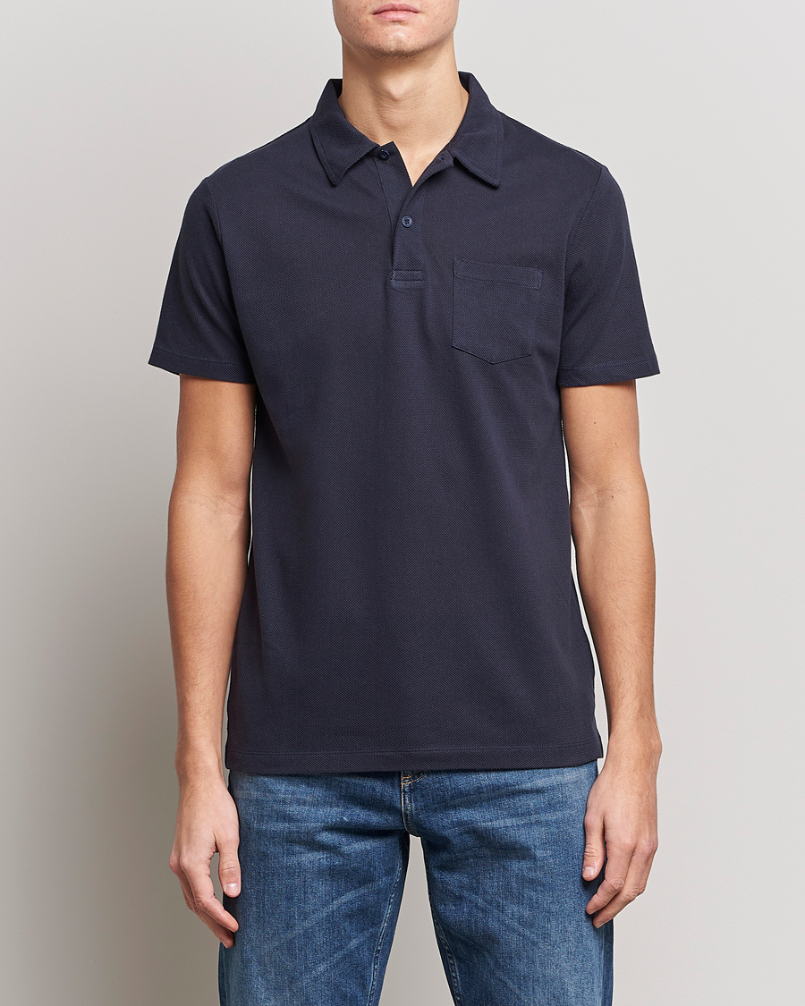 Uomini |  | Sunspel | Riviera Polo Shirt Navy