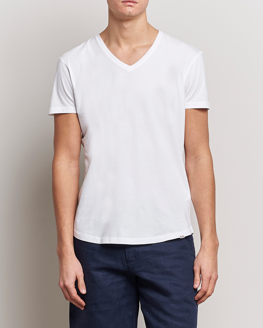 Uomini | Best of British | Orlebar Brown | OB V-Neck Tee White