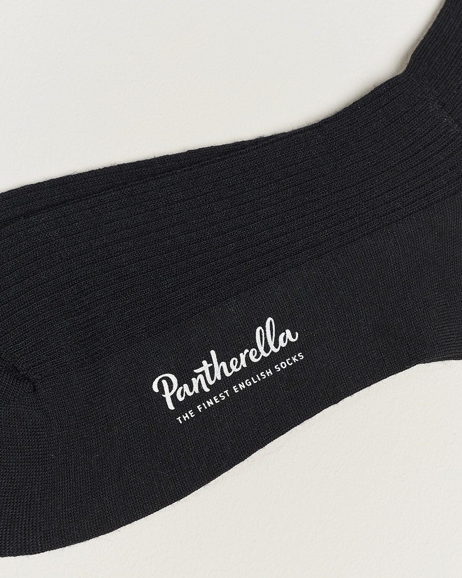 Uomini |  | Pantherella | Naish Merino/Nylon Sock Black