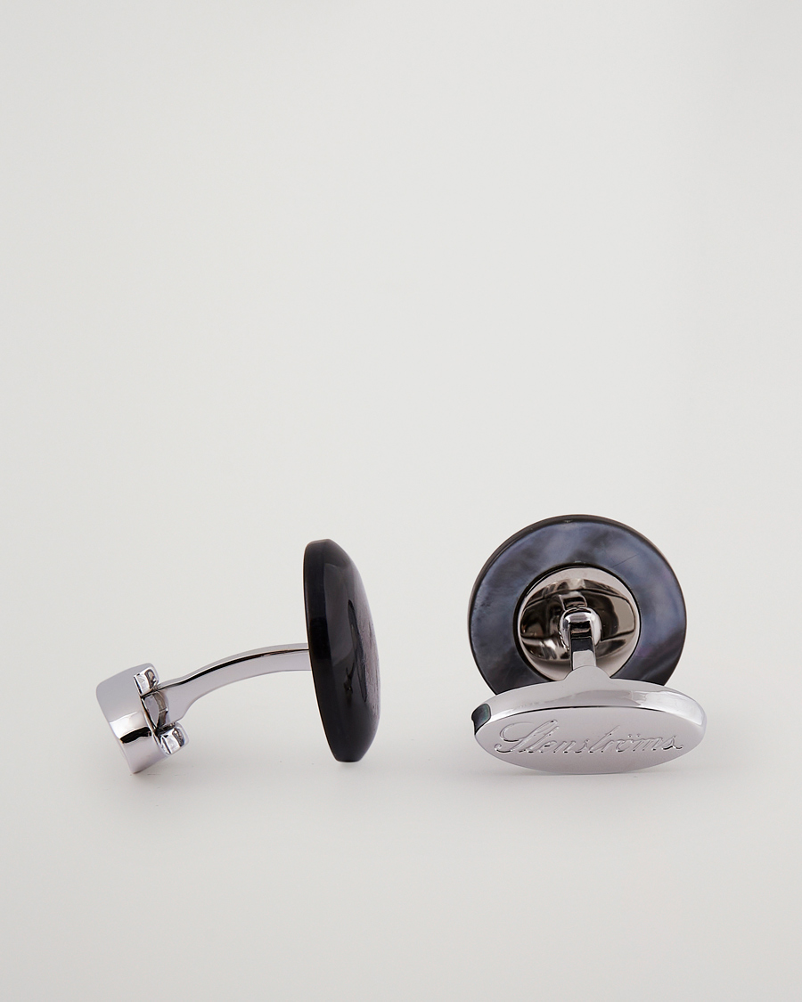 Uomini | Gemelli | Stenströms | Mother of Pearl Cufflink Grey