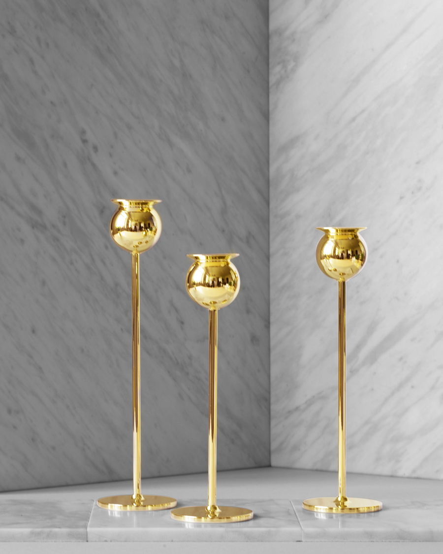 Uomini | Skultuna | Skultuna | The Tulip Candlestick Brass Set of Three