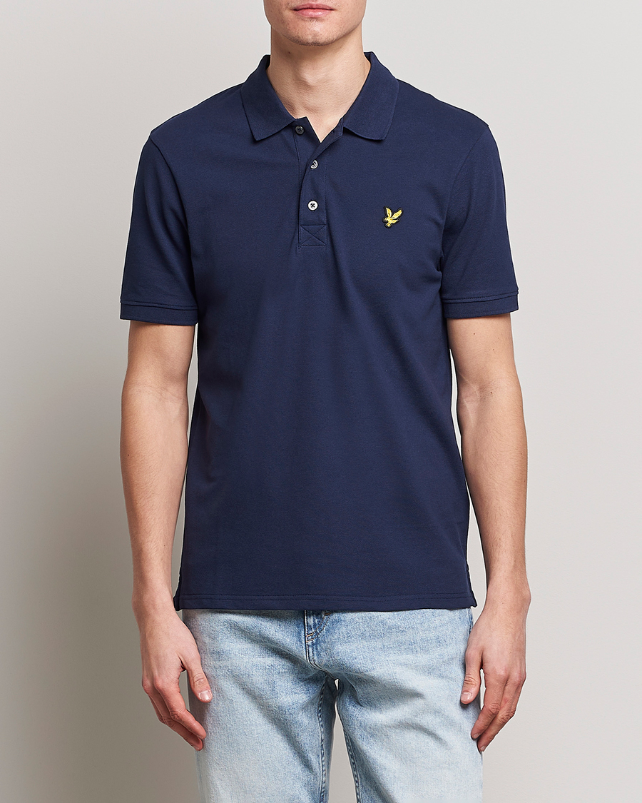 Uomini | Polo | Lyle & Scott | Plain Pique Polo Dark Navy