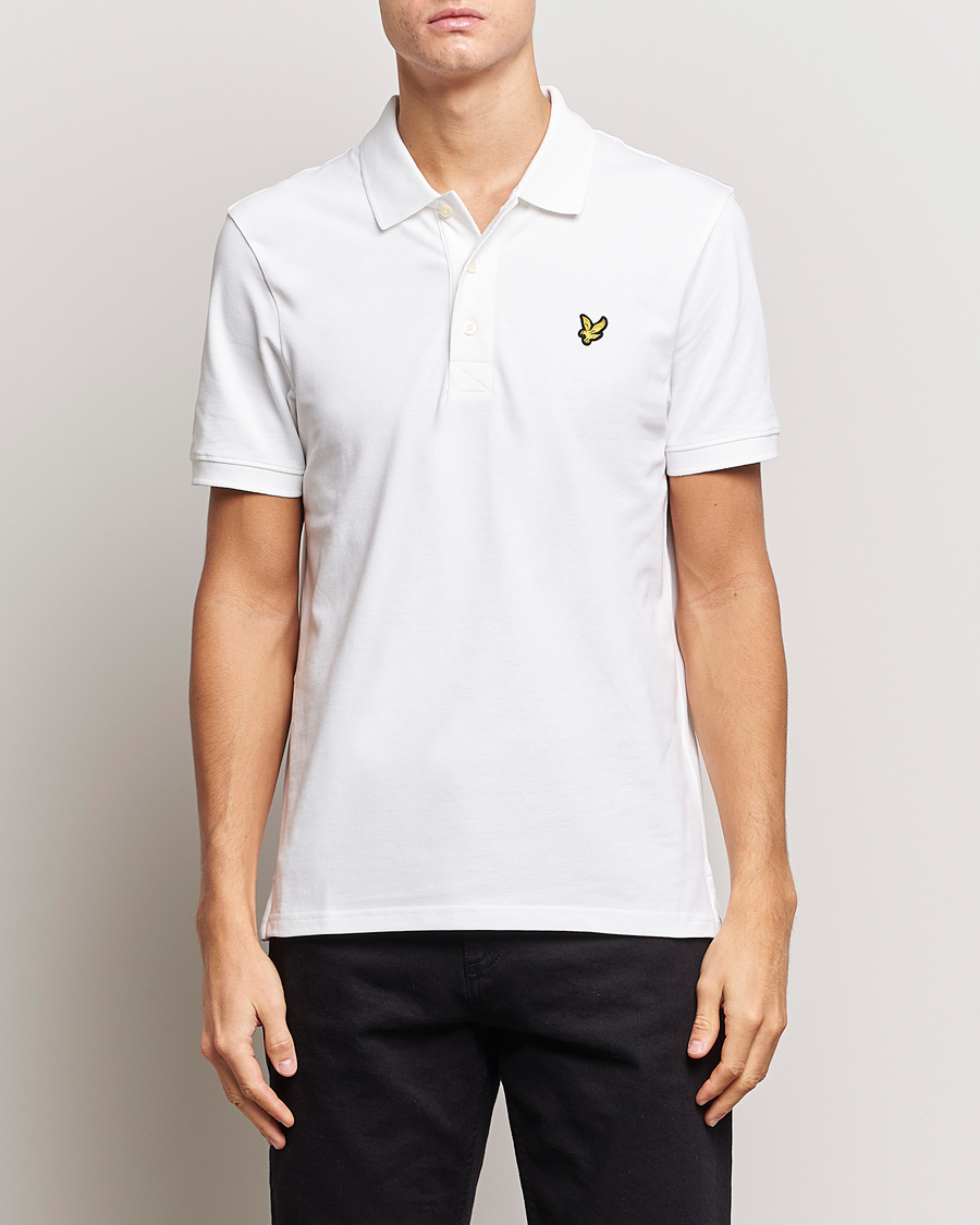 Uomini | Lyle & Scott | Lyle & Scott | Plain Pique Polo Shirt White