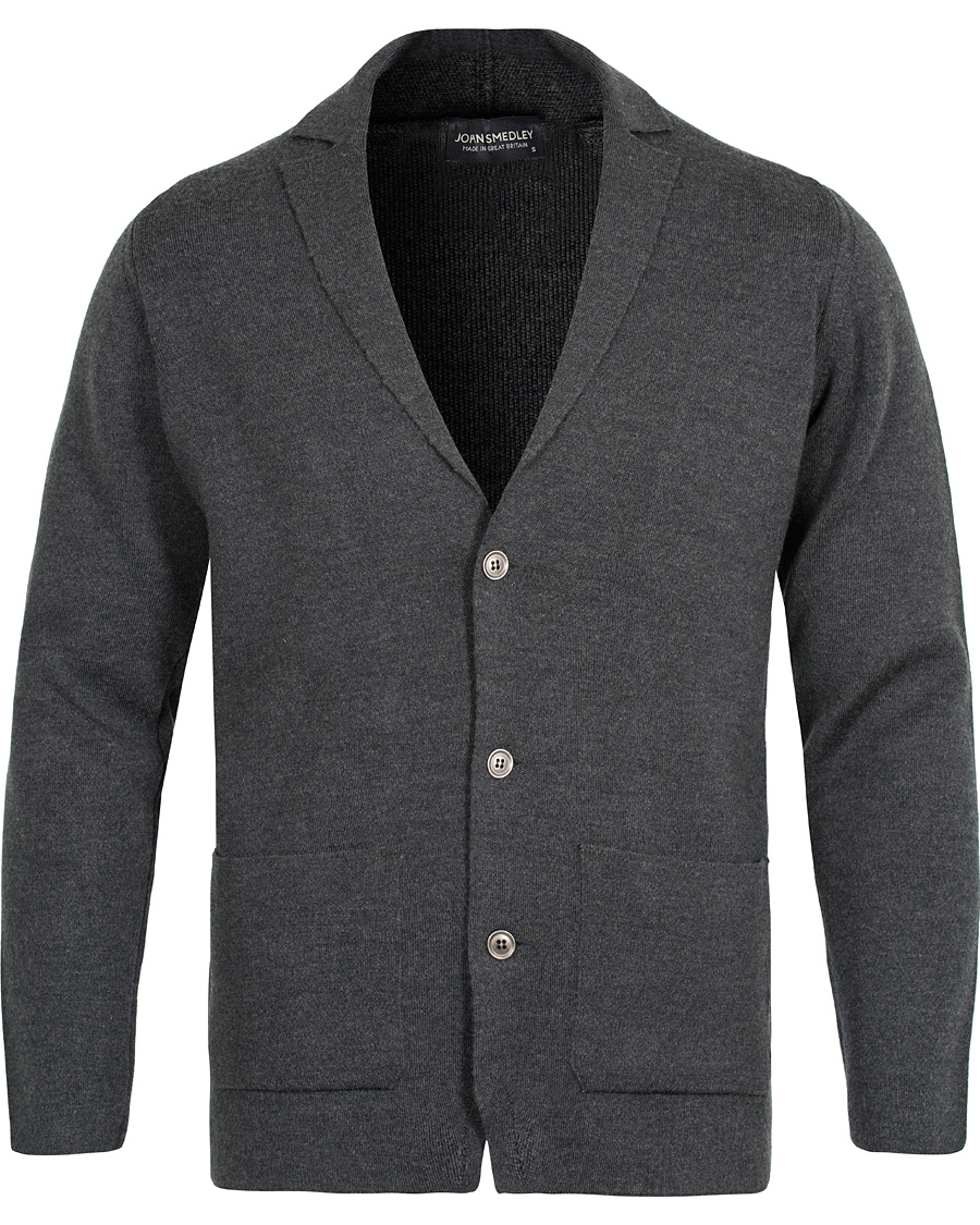 Uomini | Maglieria | John Smedley | Oxland Wool Blazer Charcoal