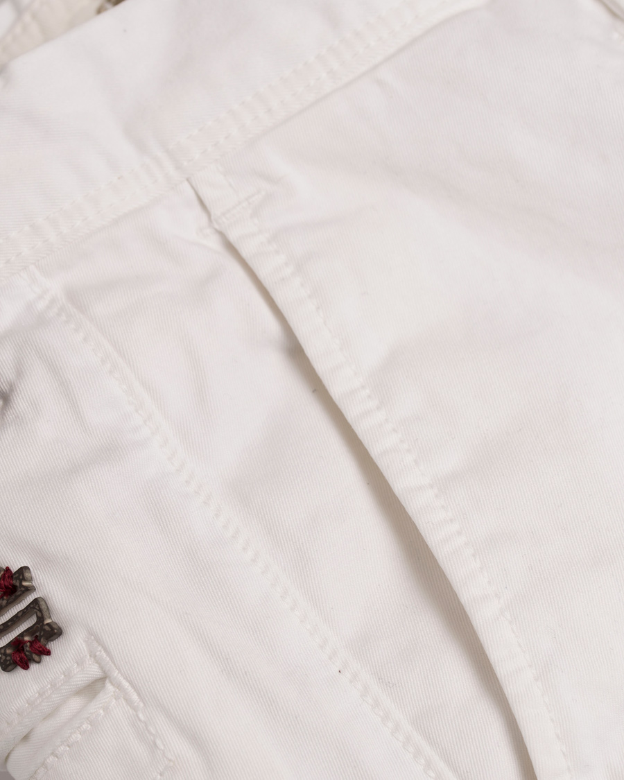 Uomini | Pantaloni | Incotex | Slim Fit Stretch Slacks White