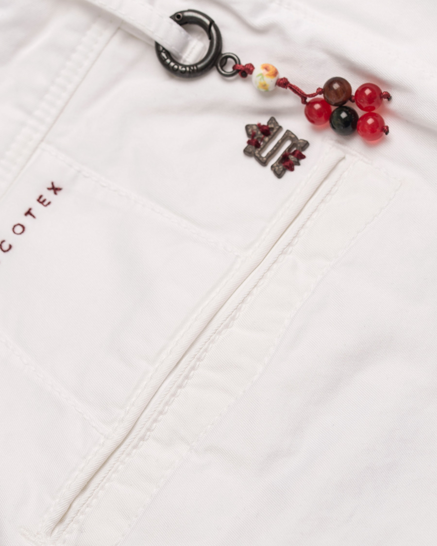 Uomini | Pantaloni | Incotex | Slim Fit Stretch Slacks White