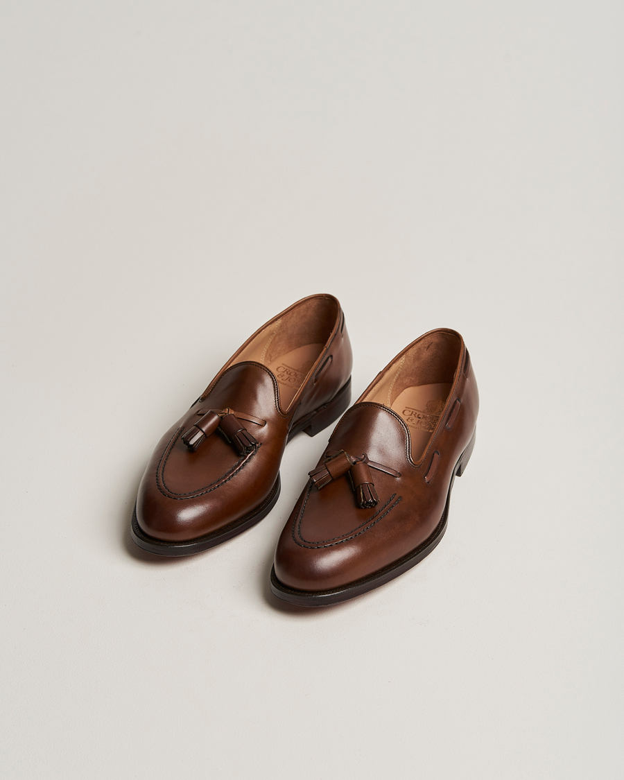 Uomini | Crockett & Jones | Crockett & Jones | Cavendish Tassel Loafer Dark Brown Calf