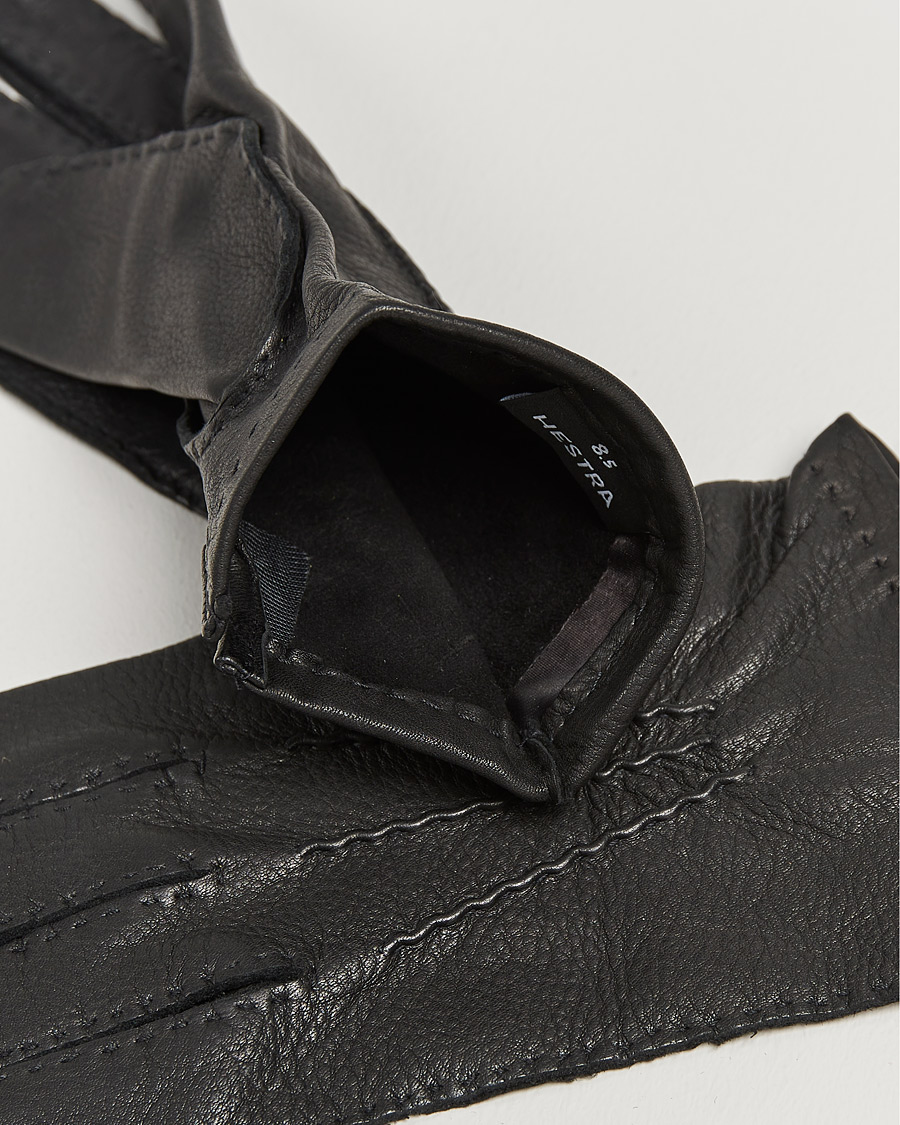 Uomini | Accessori che riscaldano | Hestra | Henry Unlined Deerskin Glove Black