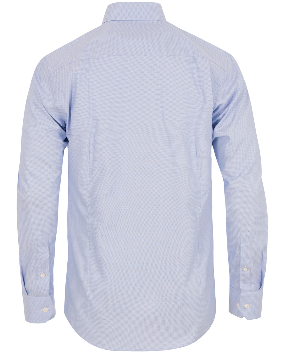 Uomini | Camicie | Eton | Slim Fit Extreme Cut Away Micro Print Shirt Blue