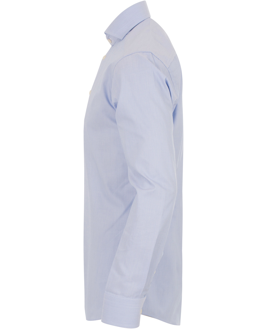 Uomini | Camicie | Eton | Slim Fit Extreme Cut Away Micro Print Shirt Blue
