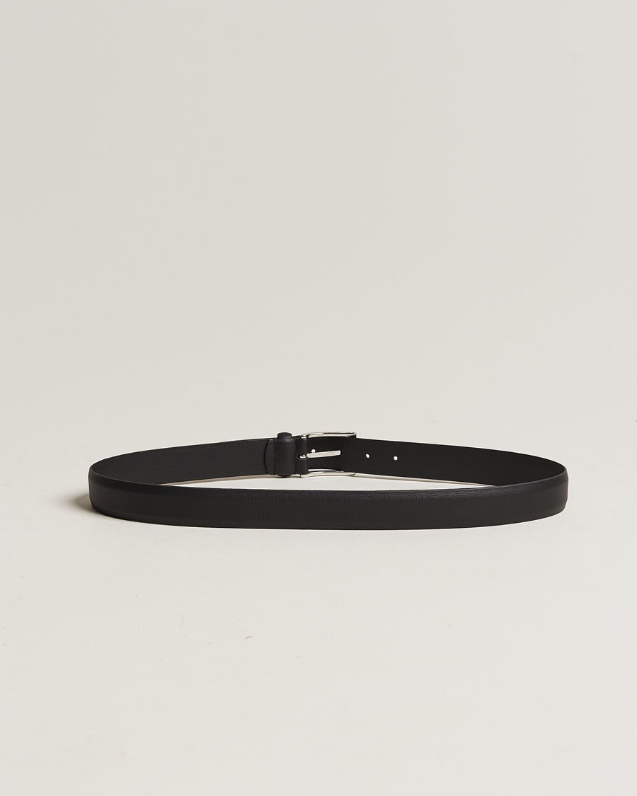 Uomini | Presto disponibile | Anderson\'s | Double Nappa Calf 3 cm Belt Black