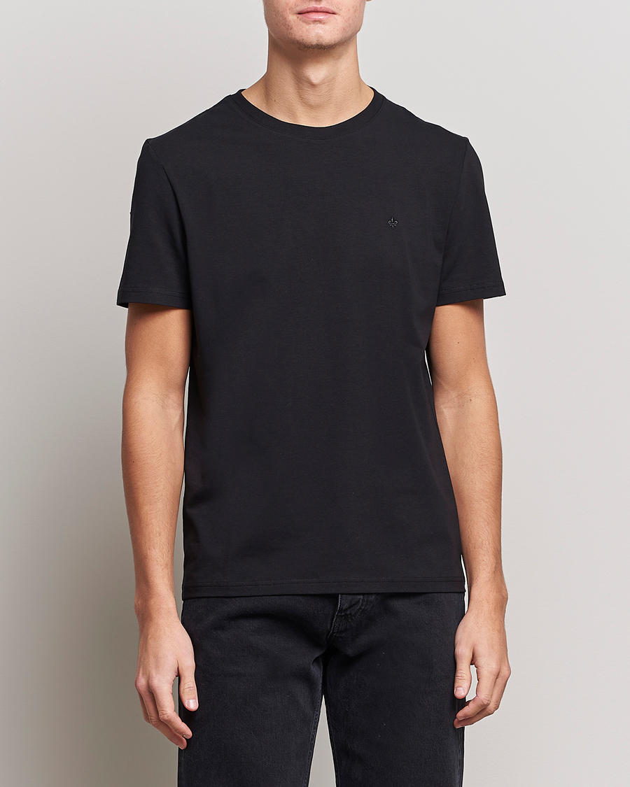 Uomini | Camicie a maniche corte | Morris | James Crew Neck Tee Black