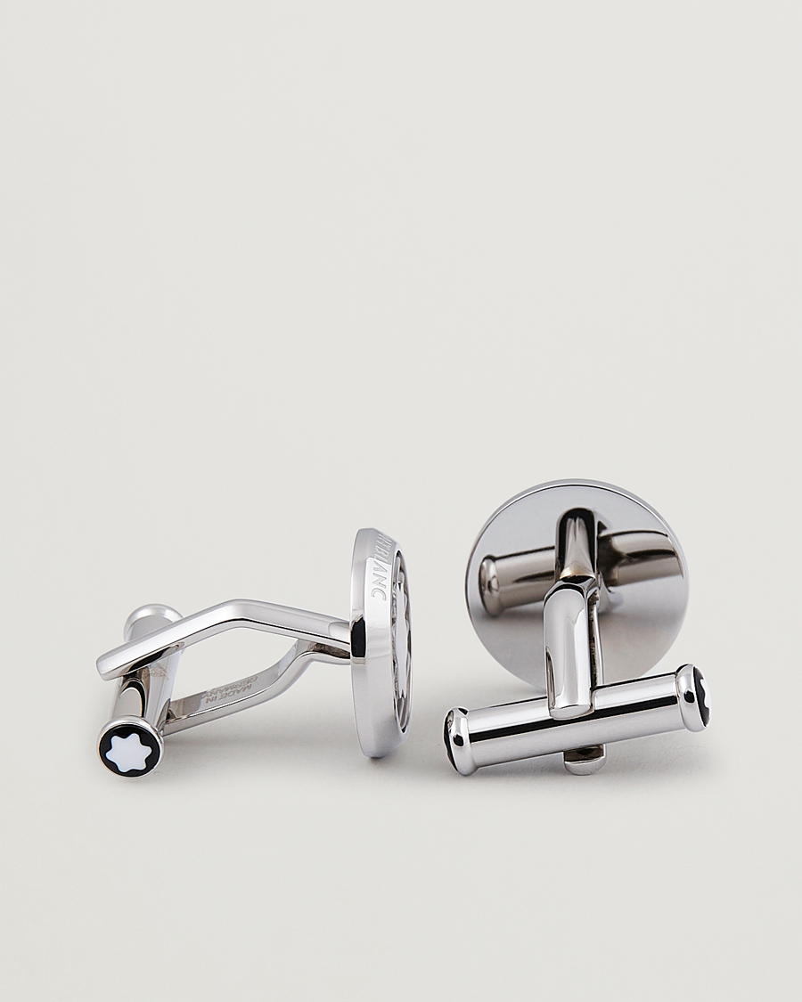 Uomini | Gemelli | Montblanc | Steel Cufflinks Corrugated Emblem